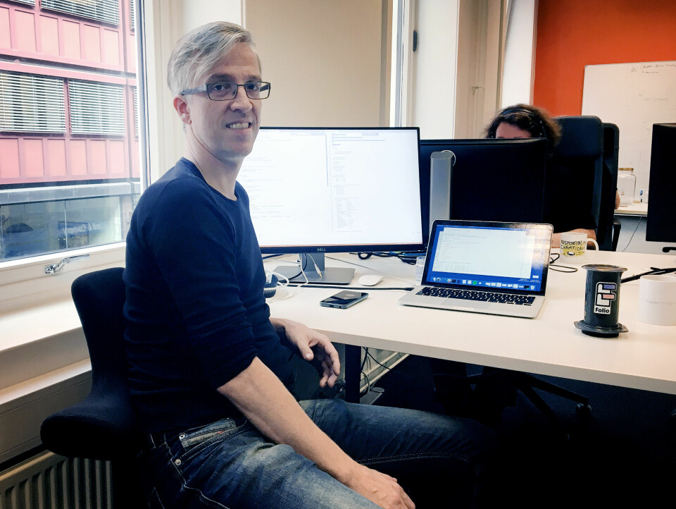 Karl Anders Øygard i Folio har en lang karriere bak seg. Og det begynte med BASIC på papir på begynnelsen av 80-tallet. Foto: Privat