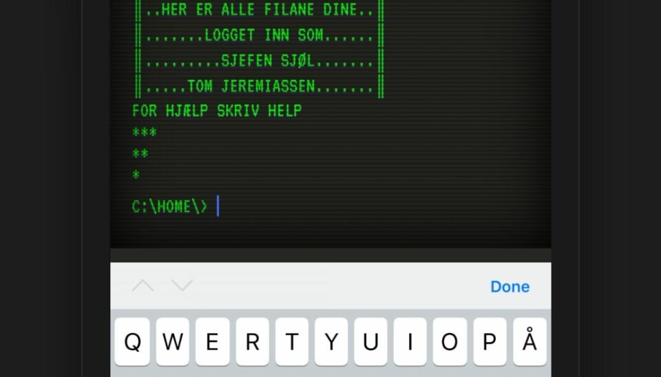 iOS insisterer på å ha blåfarget blinkende boks. Foto: Jørgen Jacobsen