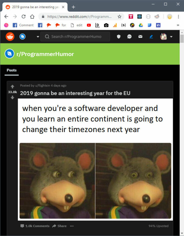 På Reddit er frykten reell, om enn også noe humoristisk. Skjermdump: Reddit