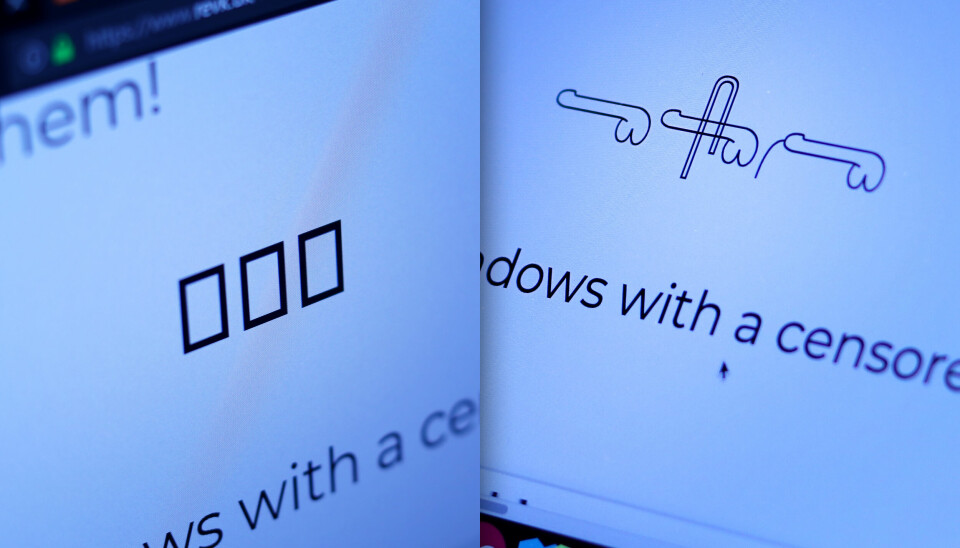 Til venstre er unicode-hieroglyphene i Chrome på Windows. Til høyre ser vi de samme tegnene i Safari på Mac Os. 📸: Ole Petter Baugerød Stokke