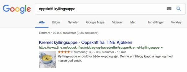 Bruk schema og strukturert informasjon på nettsider