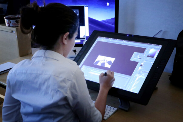 For å lage grafikk bruker Megapop blant annet Photoshop til 2D, og Maya og Zbrush til 3D. 📸: Ole Petter Baugerød Stokke
