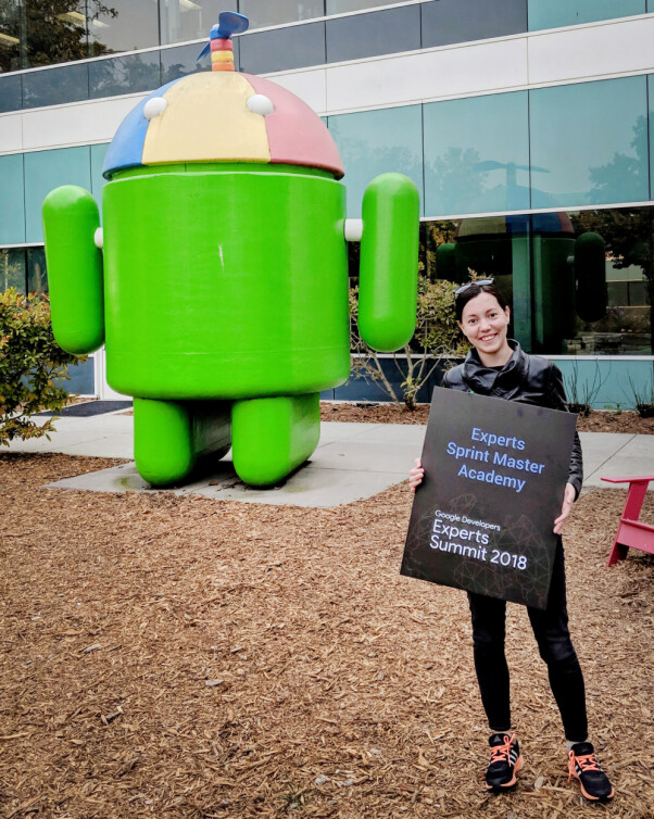 Kristina Simakova var i år på Googles hovedkvarter for Google Developers Experts Summit. 📸: Privat