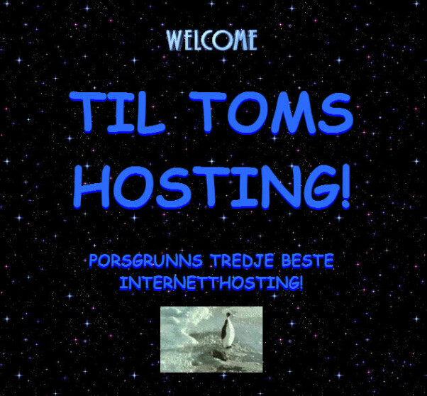 Tomshosting.no er ikke den peneste nettsida Jørgen har laga.