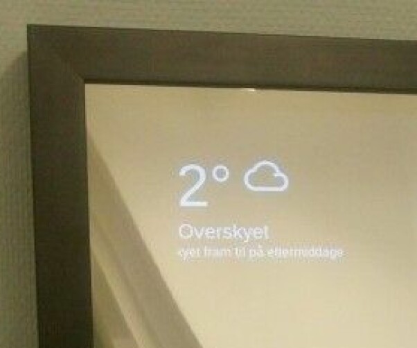 Dette bildet fra artikkelen om smartspeil ga løsningsordet «overskyet».
