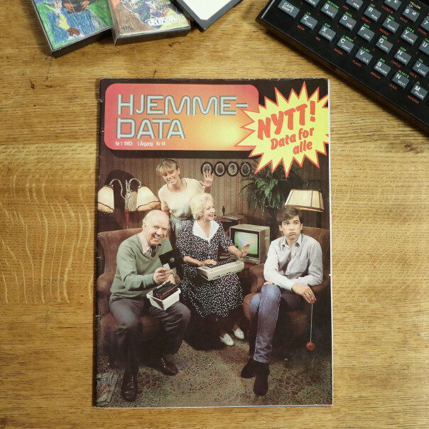Hjemmedatas forside i 1983. 📸: Ole Petter Baugerød Stokke