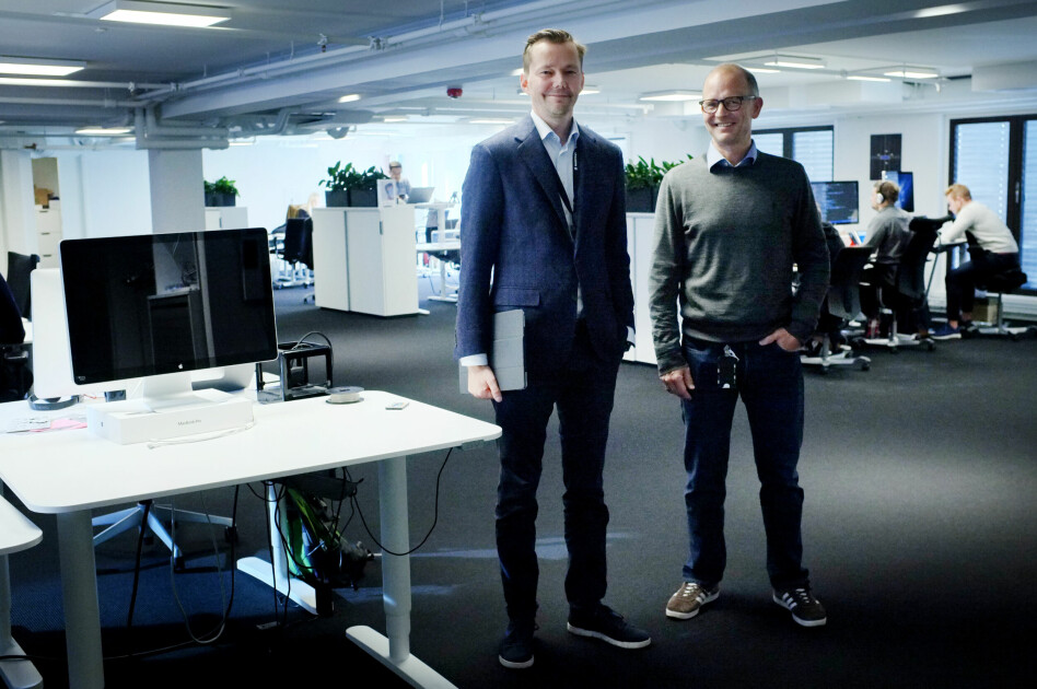 Driftsdirektør Jonas Rein Tovsen og strategidirektør Marius Mårnes Mathiesen i Shortcut forteller hvordan de lagde apper i 2018, og hvordan de tror de skal jobbe i 2019. 📸: Ole Petter Baugerød Stokke