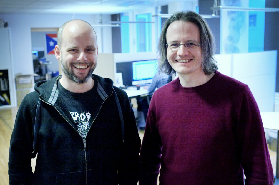 Utviklerne Christian Johansen og Magnar Sveen og i Kodemaker skriver det meste som funksjonell Clojure- og ClojureScript-kode. Nå forklarer de deg hva funksjonell programmering egentlig er. 📸: Ole Petter Baugerød Stokke