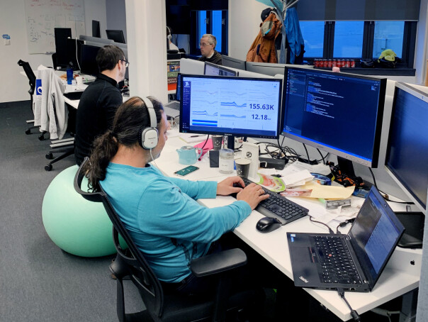 Her ser det ut rundt Joanna Eriksson og kollegene i Schibsted. 📸: Privat