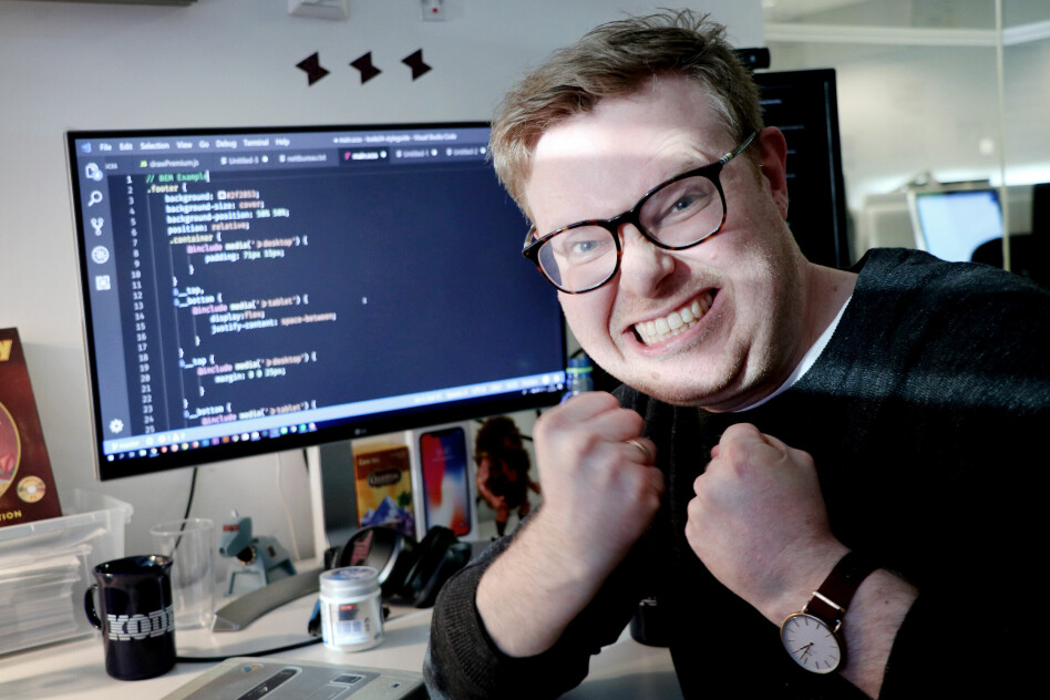 Jørgen har mange ting han vil starte med i 2019, men minst like mange ting han vil unngå. BEM-CSS, for eksempel. 📸: Ole Petter Baugerød Stokke