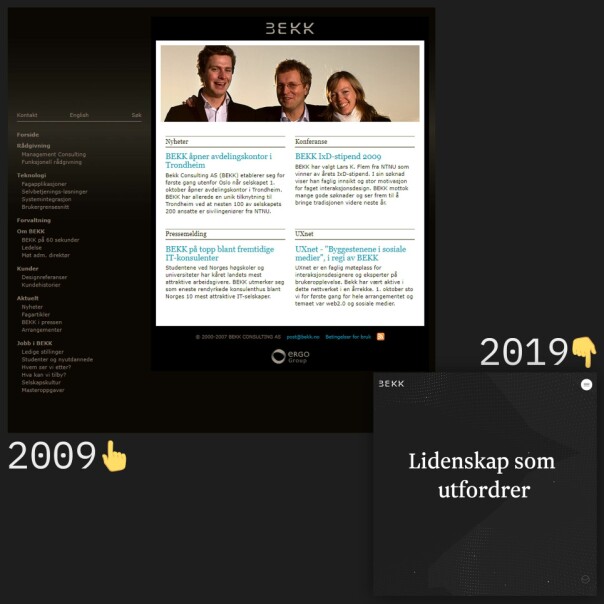 Norske nettsider for 10 år siden