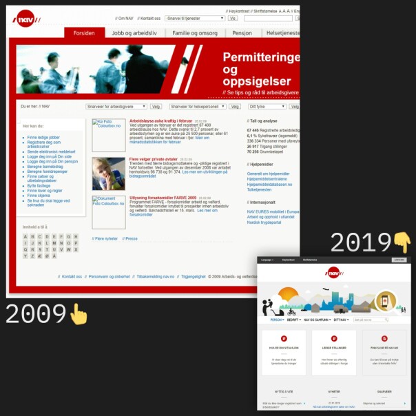 Norske nettsider for 10 år siden
