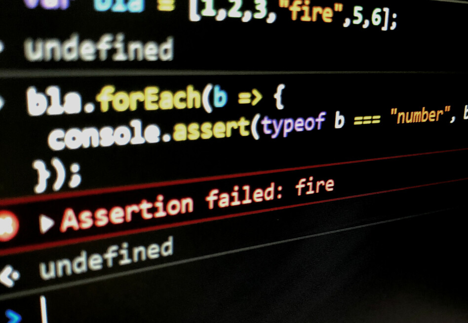 console.assert er bare ett av triksene som gjør debugging enklere i nettleser-konsollen. 📸: Jørgen Jacobsen