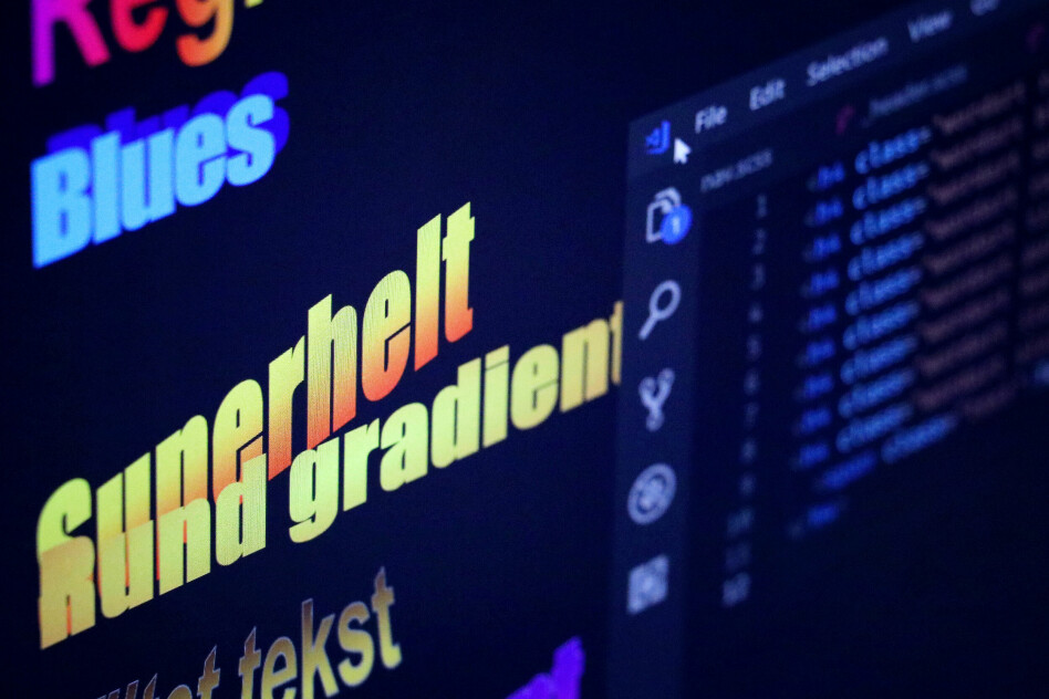 Savner du WordArten fra 90-tallet? Nå får du effektene i et CSS-bibliotek! 📸: Ole Petter Baugerød Stokke