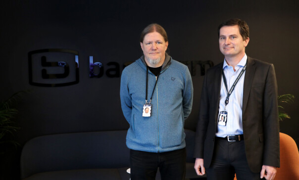 Petter Tømmeraas og Ketil Hjort K. Elgethun jobber begge i Basefarm Data Center Services. 📸: Jørgen Jacobsen