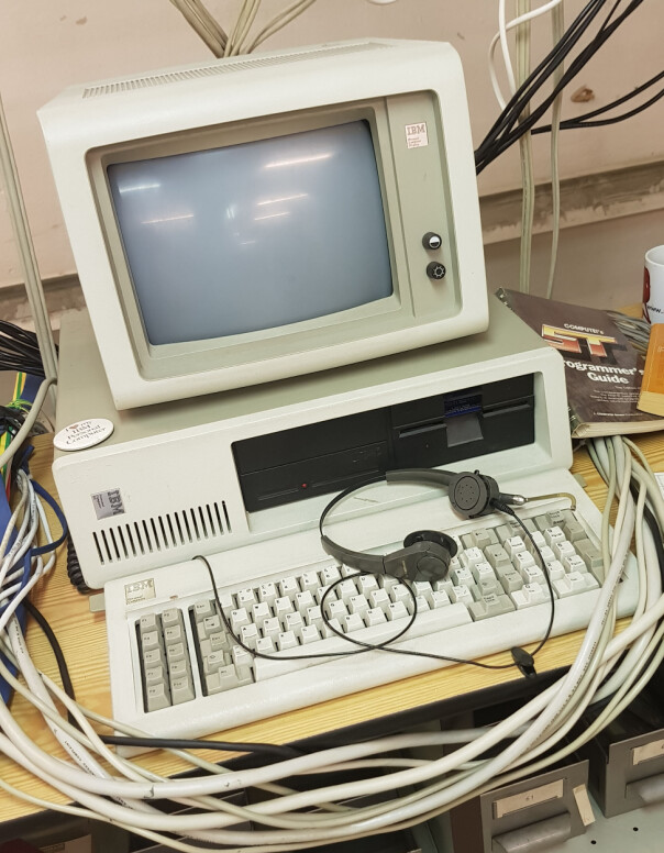 IBM XT, with IBM Portable Personal Computer in the background (picture from the movie set). 📸: Rustam Mehmandarov.