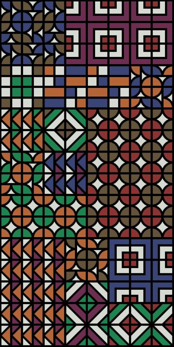 Et utsnitt av 'Patchwork 4', laget med 353 linjer JavaScript som ligger ute på GitHub. 📸: Kjetil M. Golid