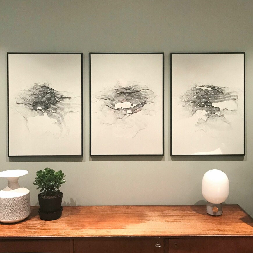Kjetil M. Golid selger utvalgte verk som print. På den måten kan du få resultatet av kode på veggen. 📸: Kjetil M. Golid