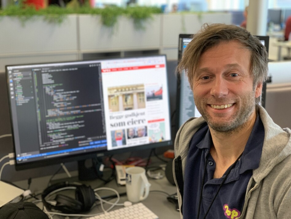 Audun Ytterdal og gjengen bak VG.no er noen av de fremste i Norge på hosting. 📸: Privat