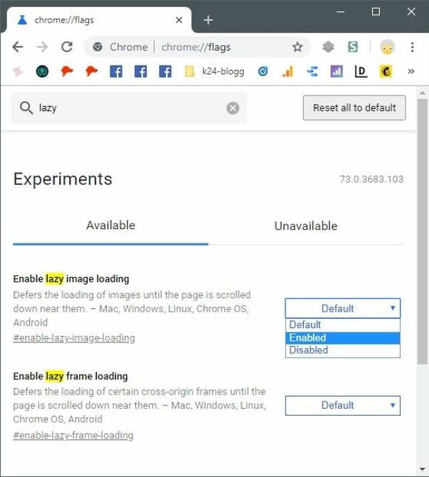 Du kan bruke lazy loading i Chrome allerede i dag, om du skrur det på i 'chrome:flags'.