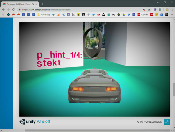 I dette fantastisk stygge Unity-spillet hadde hackeren gjemt flere ord.
