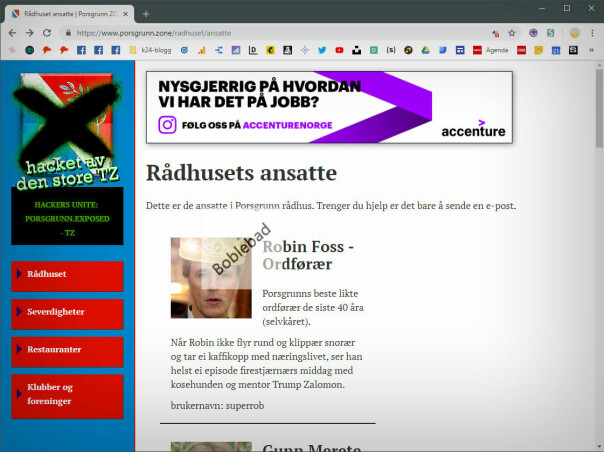 Dro du på bildet til Robin Foss, fikk du et annet bilde, med passordet.