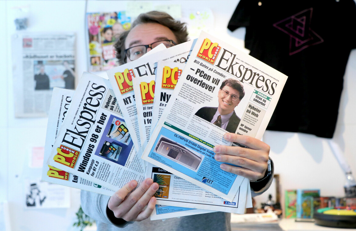Sjekk ut samlinga mi av PC World Norge Ekpress fra 1998, da. Jeg visste jeg fikk bruk for dem før eller siden. 📸: Jørgen Jacbosen