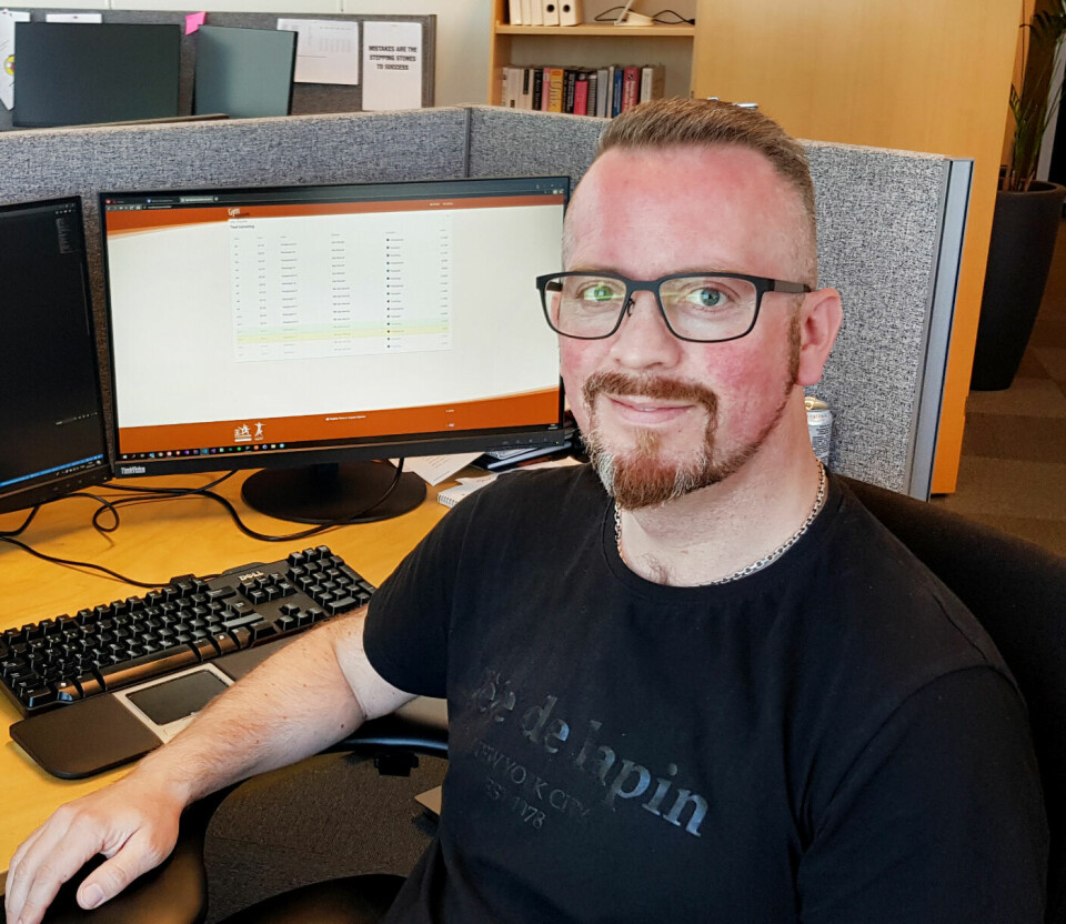 Øystein Amundsen jobber til vanlig som utvikler i Bouvet, men har de siste årene lagt sjela i et system, som aldri ble lansert. 📸: Privat