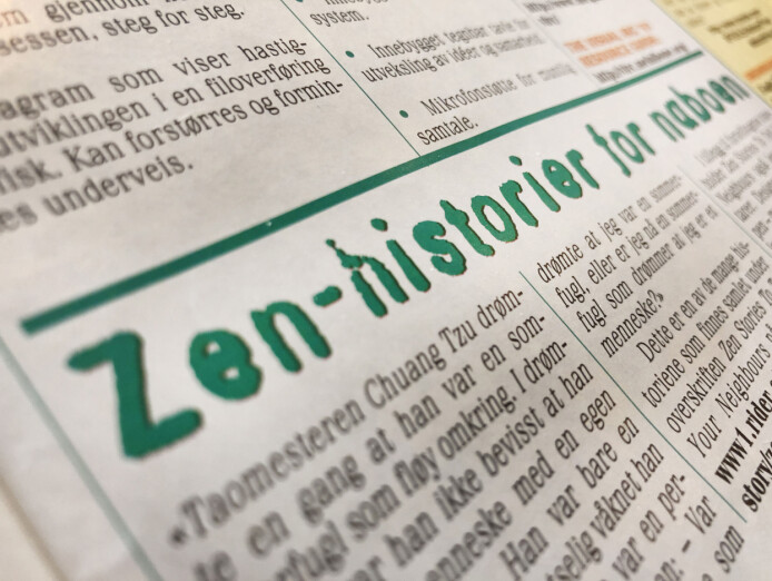 På internett i 1998 var det Taomestere med Zen-råd som gjaldt. 📸: Jørgen Jacobsen