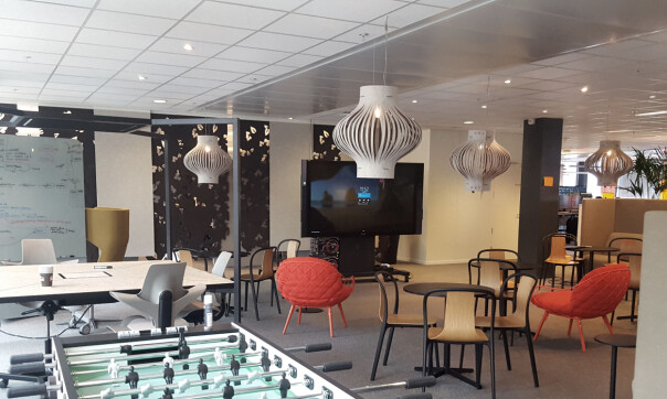 Foosball hører til et godt loungeområde. 📸: Privat
