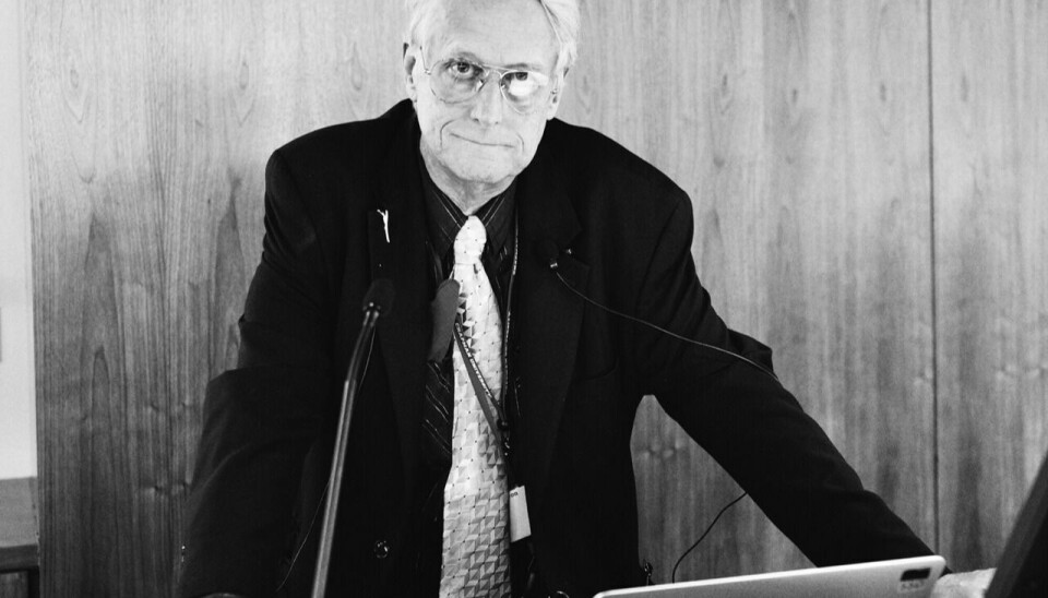 Ted Nelson har holdt utallige forelesninger de siste 50 årene. 📸: Frode Hegland
