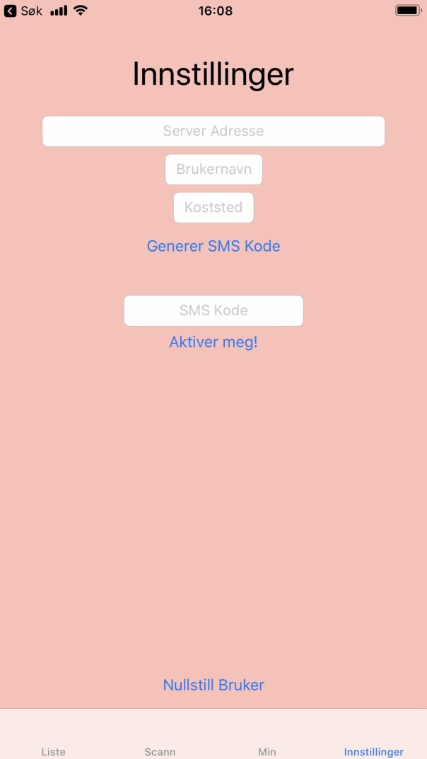 Slik ser registreringen ut i appen. 📸: Privat