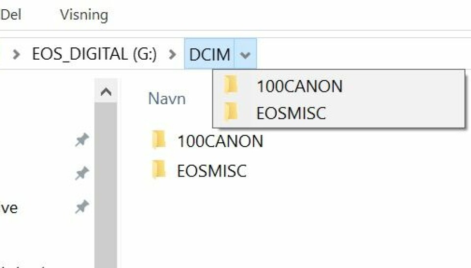 Til og med Windows 10 har gjort noe med sti-visningen. 📸: Jørgen Jacobsen