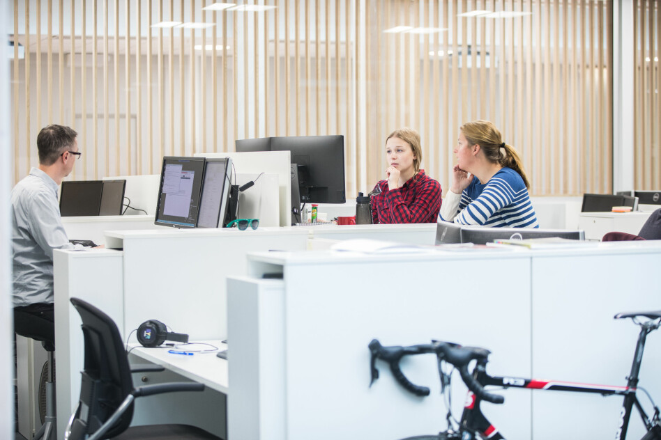 Geodata har praktisk talt slutta helt med interne eposter, og gått for Microsoft Teams. 📸: Fredrik Neumann / Geodata