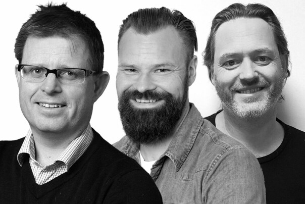 Simen Sommerfeldt, Magnus Green, Kjell Wilhelmsen og kollegene deres i Bouvet oppsummerer 2019, og spår litt om 2020. 📸: Bouvet / Ole Petter Baugerød Stokke