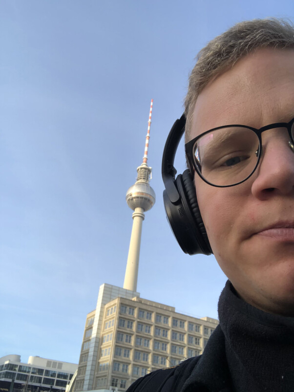 'Gåturen på vei til kurs gjennom Alexanderplatz'. 📸: Privat