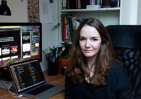 - Jeg ser på koding som en viktig del av designprosessen, og vet at jeg ikke ville gjort en like god jobb som webdesigner om jeg ikke forstod meg på koden som ligger bak, sier Elise Jakobsen i Jakobsen Frukt & Grønt. 📸: Privat