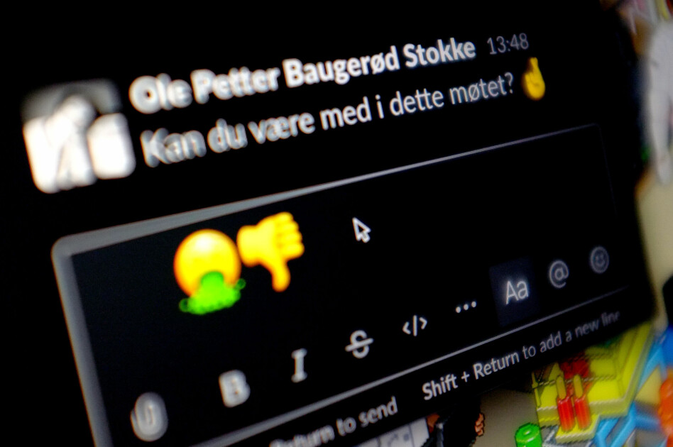 'Kan du være med i dette møtet?' er bare ett av mange spørsmål norske utviklere misliker på jobb. Og lurer du på hvorfor jeg stiller meg selv dette spørsmålet på Slack, spør du godt. 📸: Ole Petter Baugerød Stokke