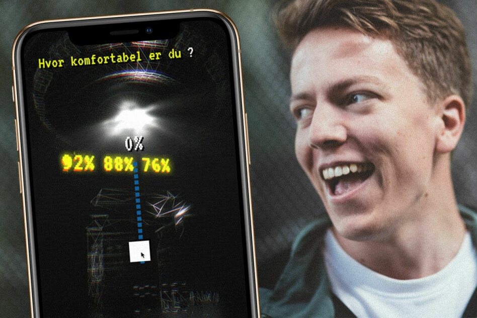 Max Melander kaller seg teknolog hos Blank, og har utviklet 3D-grafikken som åpenbarer seg utover i prosessen på sasskien.no, hvor deltakere kan forsøke å vinne billetter til intimkonserter med Karpe. 📸: Privat