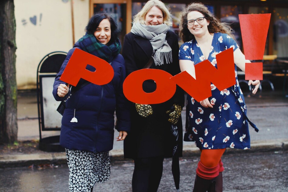 Shelly Shoor, Kristin Svendsen og skaperen av mens-appen POW! Benedicte Raae. 📸: Maria Sivertsen