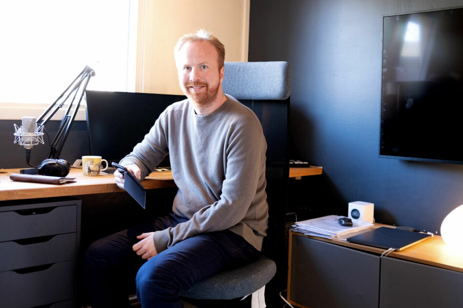 Seniorrådgiver Ole Kristian Losvik i Norsk Helsenett jobber fra hjemmekontor, som så mange andre. 📸: Privat