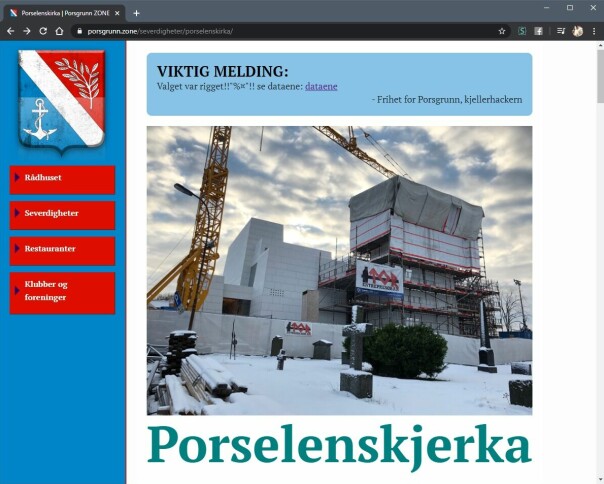 Man måtte en tur innom gode, gamle porsgrunn.zone for å løse denne.