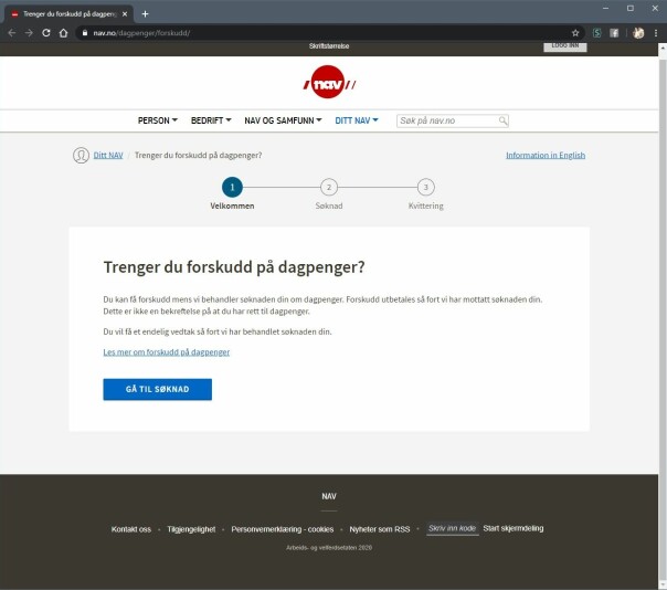 Det ser ikke voldsomt omfattende ut, skjemaet på nav.no, men det ligger mye arbeid bak.
