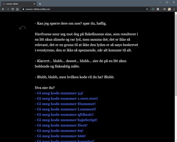 Eventur Refluks er en parodi på Adventur Deluxe, for de som ikke måtte forstå det.