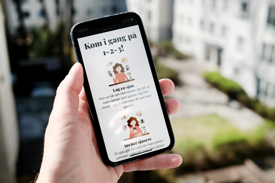 Sjau lar deg organisere dugnader over nettet, så folk kan gjennomføre oppgaver hver for seg, men fortsatt samarbeide. 📸: Ole Petter Baugerød Stokke