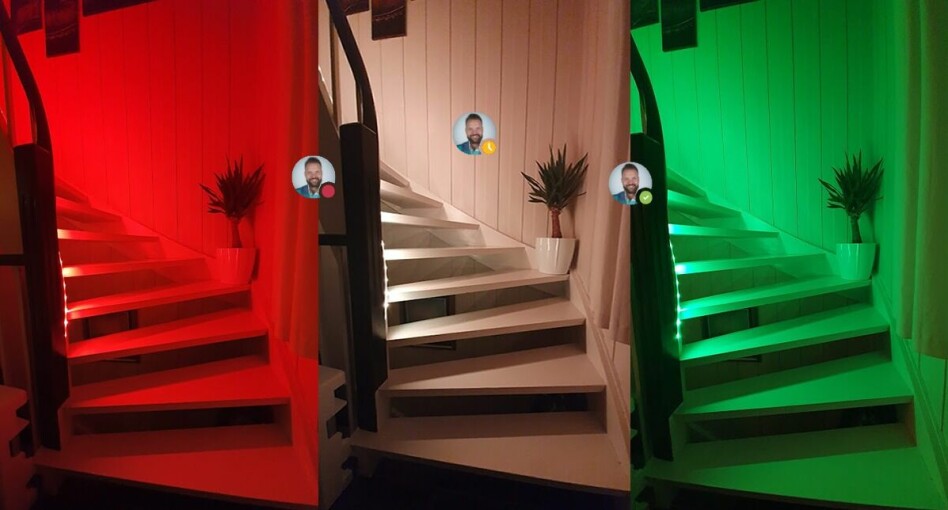 Pål-Andre Kjøniksen har laget et system for å varsle barna om når han kan hjelpe med lekser. 📸: Privat