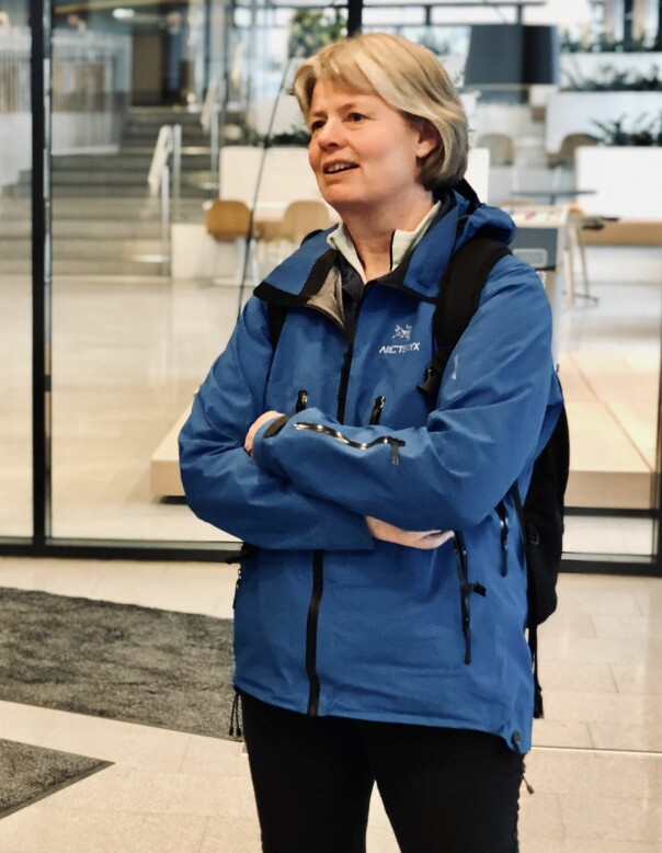 Lektor Siri Annethe Moe Jensen ved Institutt for Informatikk på Universitetet i Oslo, fra da hun var gjest i kode24-timen, rett før pandemien. 📸: Ole Petter Baugerød Stokke