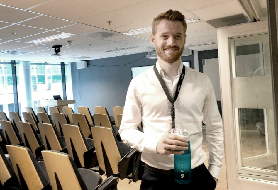 Ukas Koder Bjørn Olav Salvesen jobber i Visma, samtidig som han fullfører bachelor-oppgaven sin. 📸: Privat