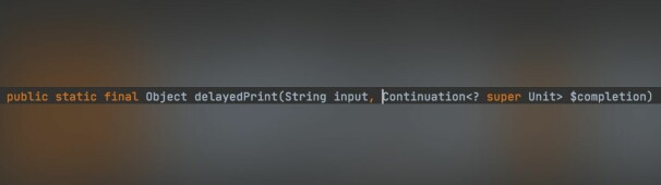 Figur 2 - Kotlin legger til håndtering av 'continuation'. 📸: Privat