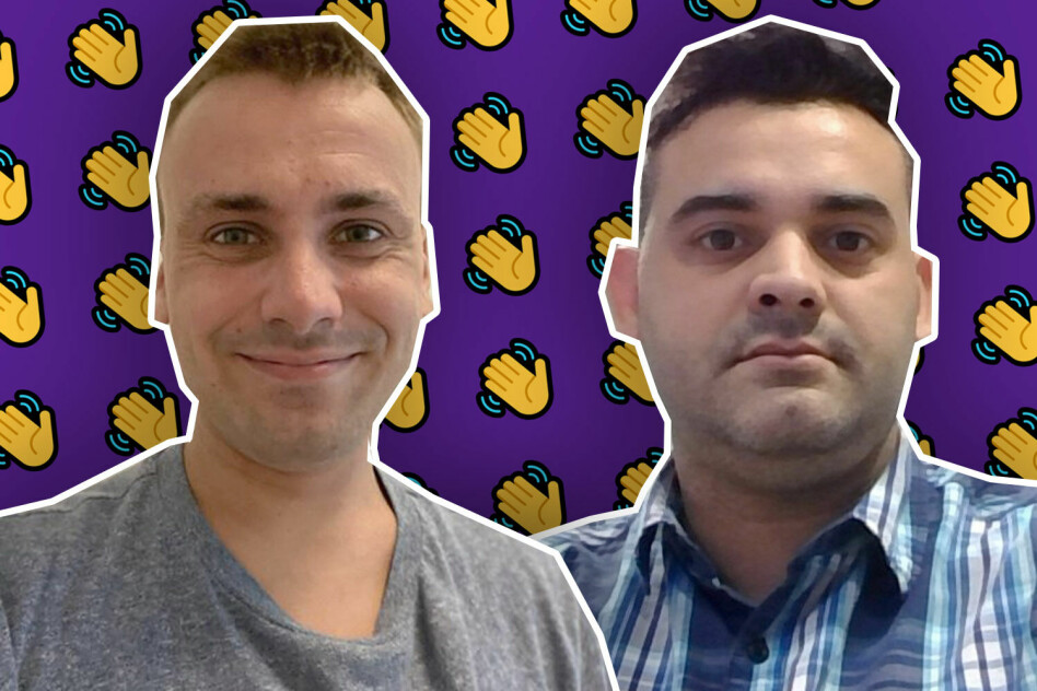 Johannes Husa og Daniel Marques skal begge jobbe for Geodata. 📸: Privat / kode24